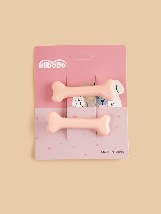 Pink Bone Hairclips